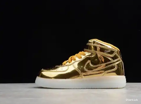 WB Air Kids Mid Metallic Force 314197-8100 1 Gold Nike 0502